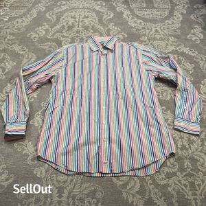 Vineyard Vines Men's L Striped Button-Up Shirt Multicolor Long Sleeve